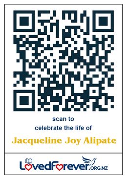 Sample LovedForever QR memorial card